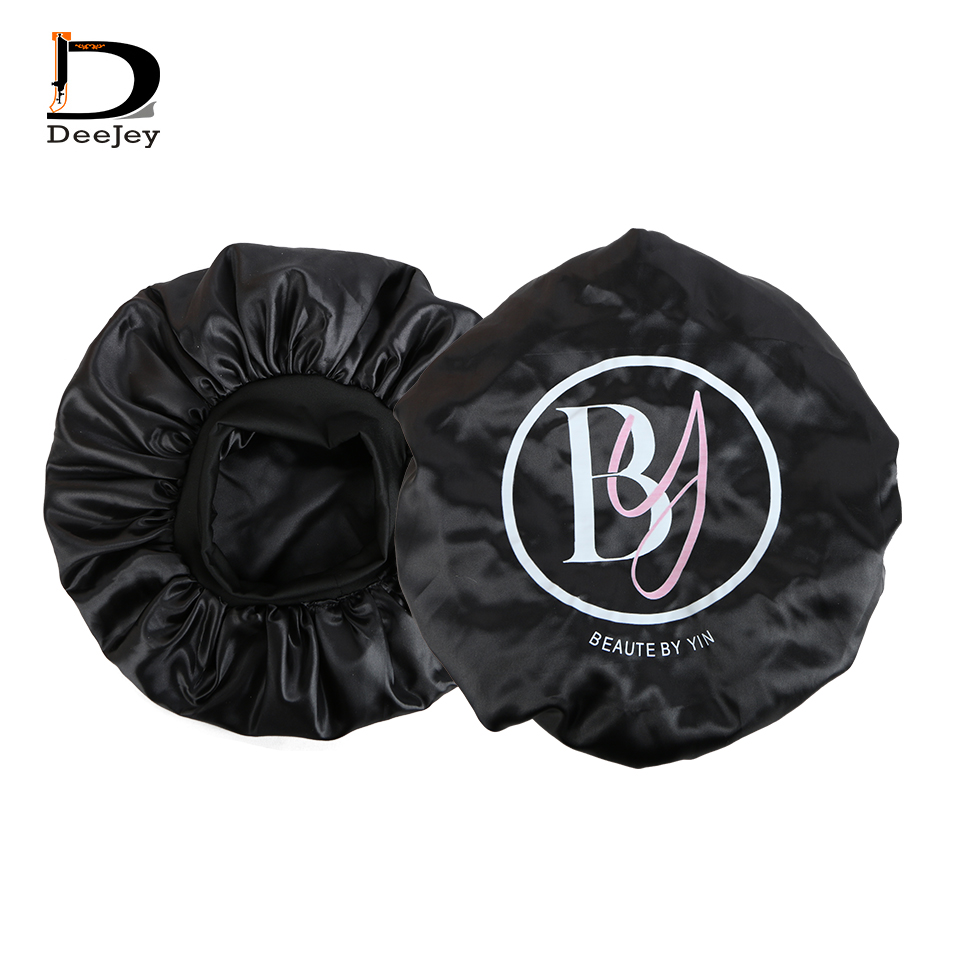 Hair Care Logo - Double lined satin bonnets personalized logo
