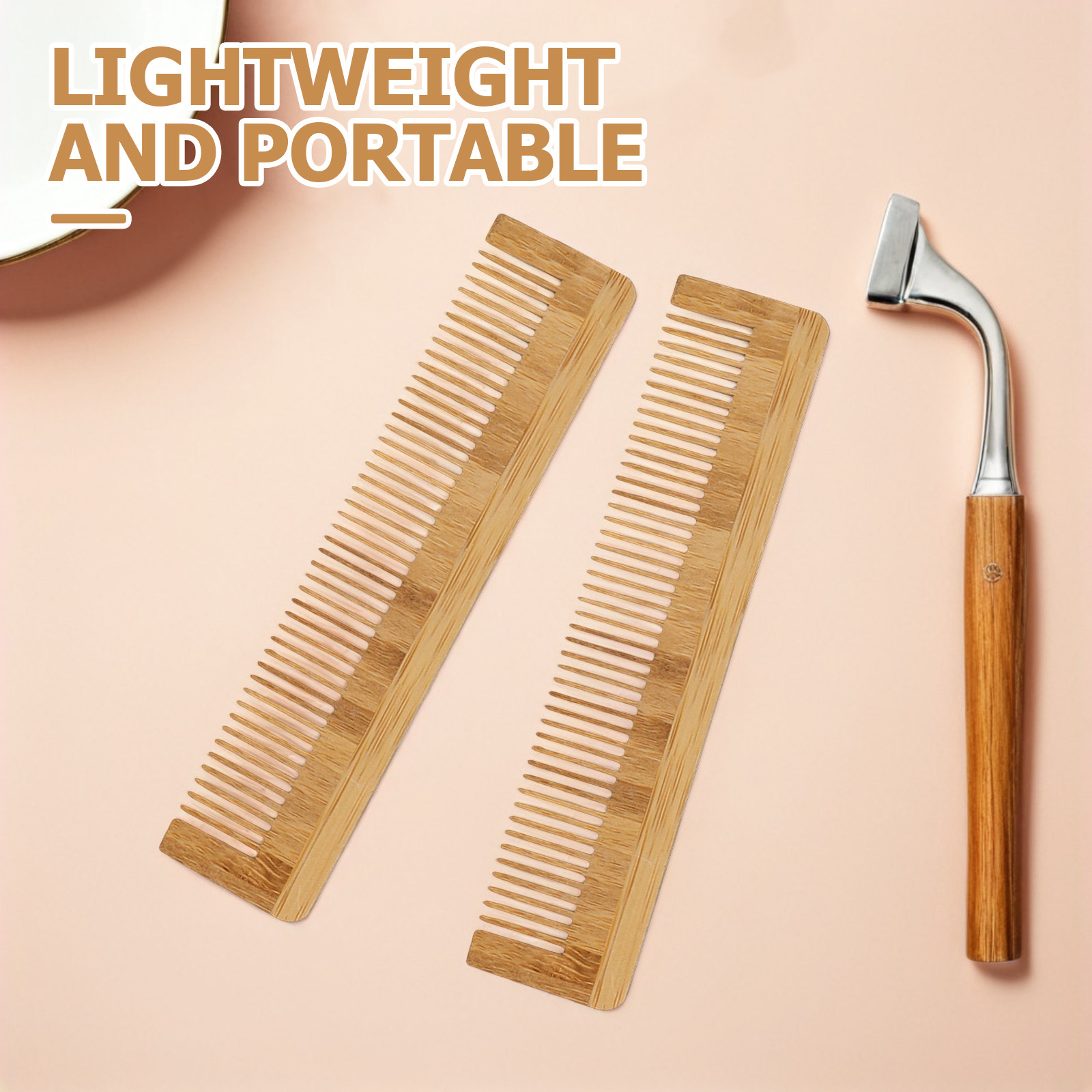Bamboo Hair Brush - 12 pcs Hair Brush Comb Tool