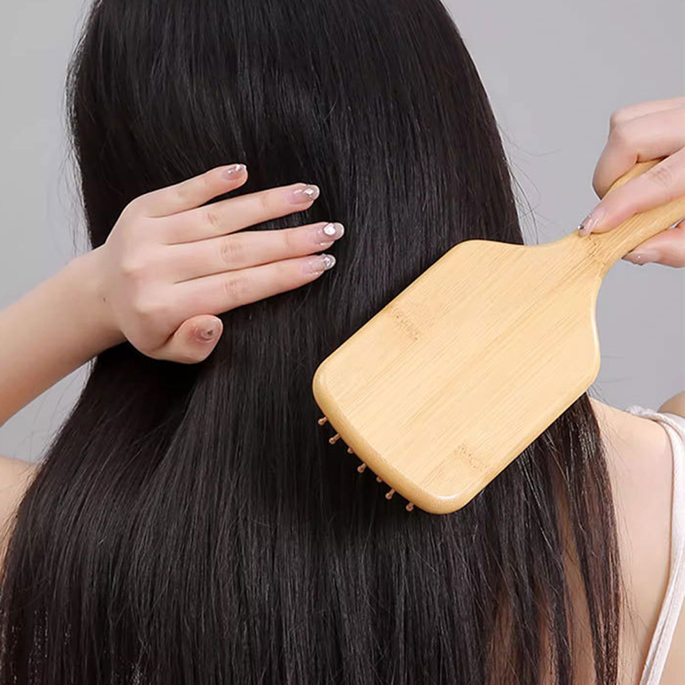 Personalize Custom Wood Air Cu - Bamboo Hair Brush ulasan dan harga