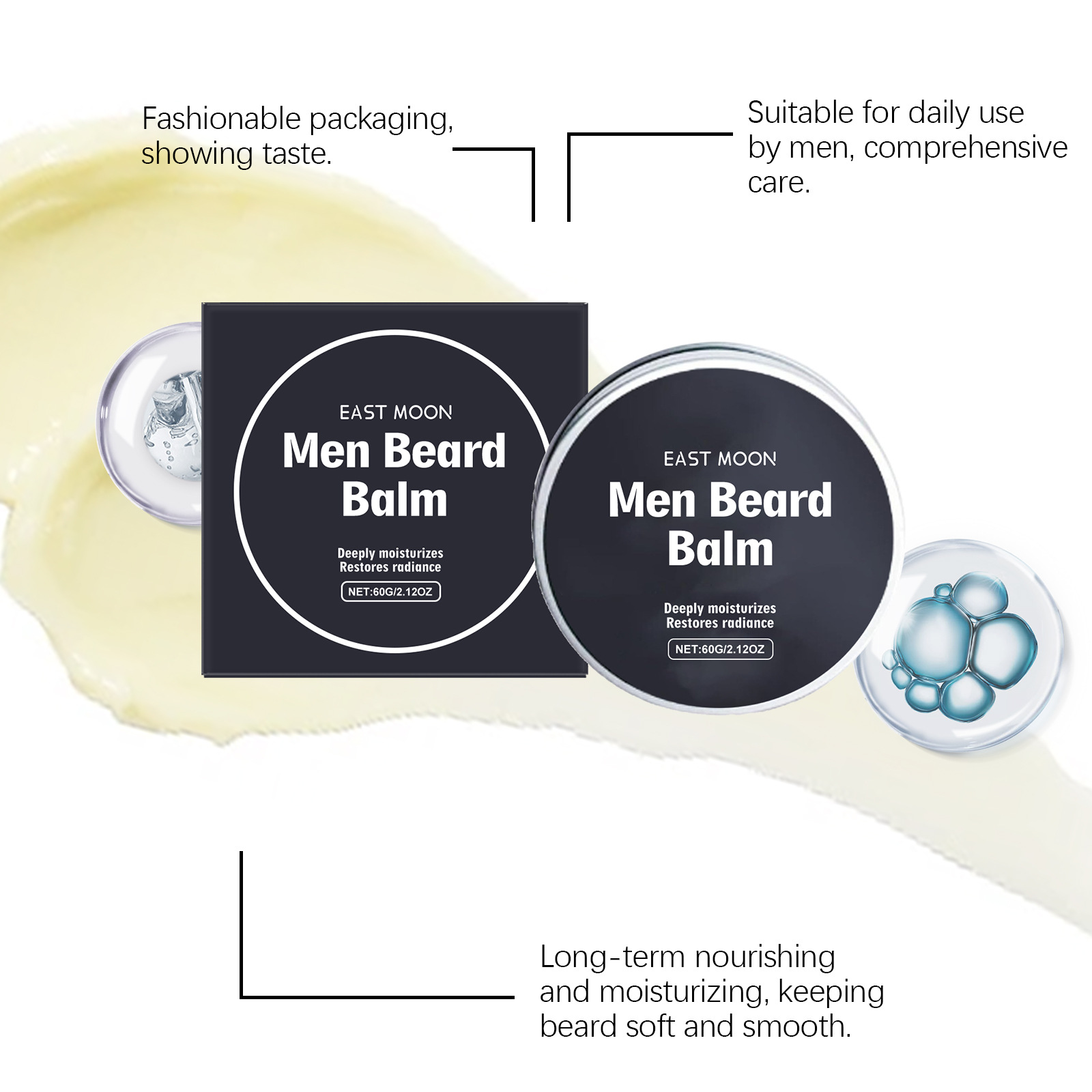 Beeswax Men Beard Balm Moistur - Hair Care Daily ulasan dan harga