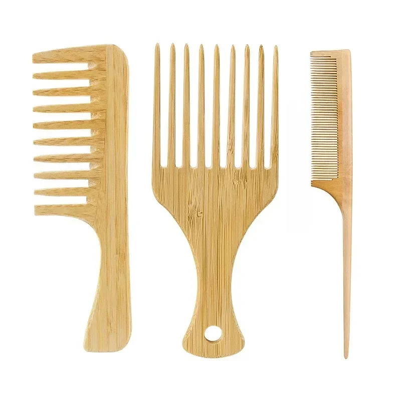 1Pcs Natural Bamboo Wooden Hai - Bamboo Hair Brush ulasan dan harga