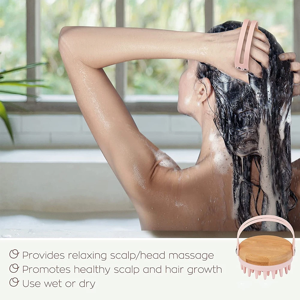 New Scalp Massager Shampoo Bru - Bamboo Hair Brush ulasan dan harga