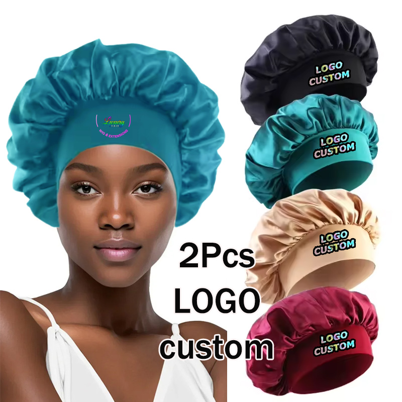 Silk Bonnet Satin Hair Bonnets - Hair Care Logo ulasan dan harga