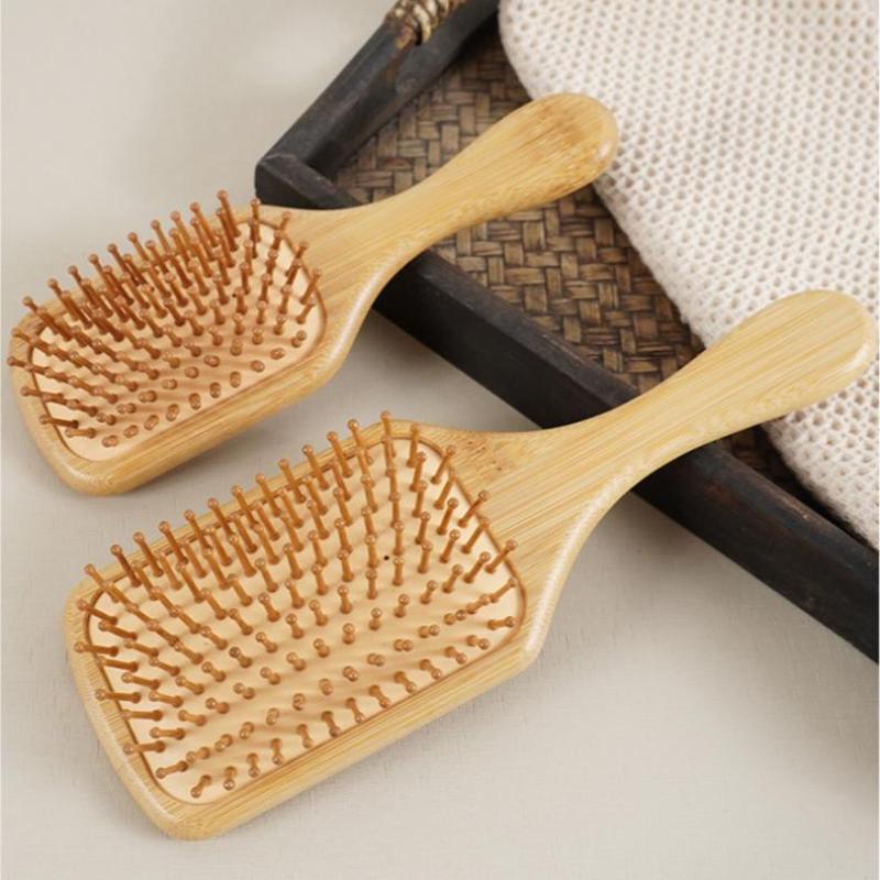 {MAX-66} Natural Bamboo Paddle - Bamboo Hair Brush ulasan dan harga