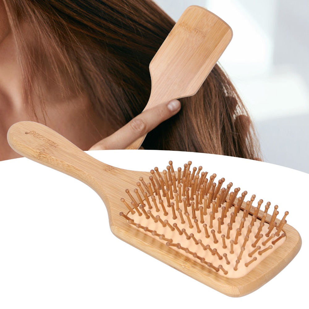 Gentle Bamboo Hairbrush Bamboo - Bamboo Hair Brush ulasan dan harga