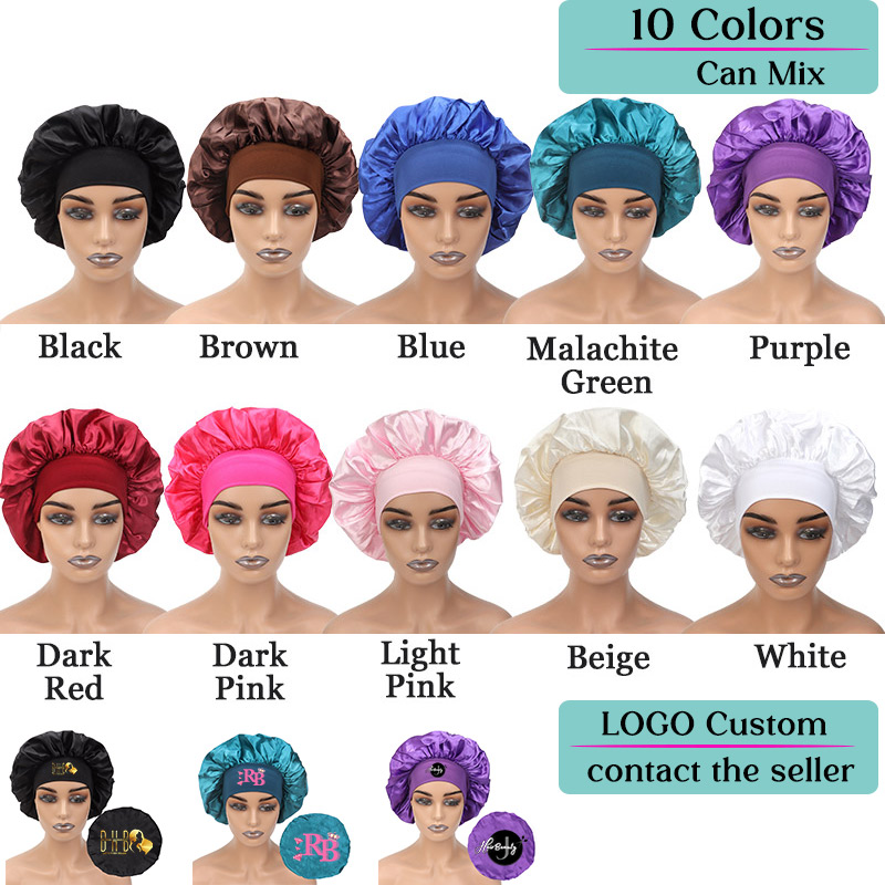 Silk Bonnet Satin Hair Bonnets - Hair Care Logo ulasan dan harga