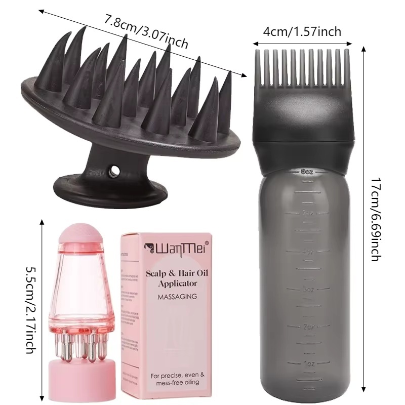 3Pcs Scalp Hair Oil Applicator - Hair Care Tonic ulasan dan harga