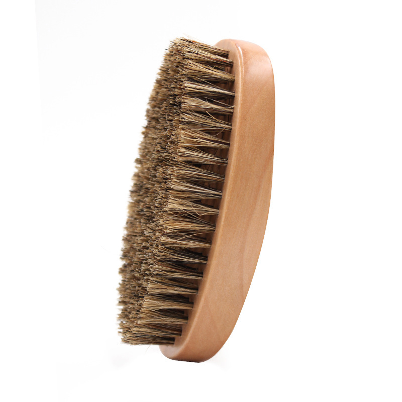 Natural Boar Bristle Beard Bru - Bamboo Hair Brush ulasan dan harga