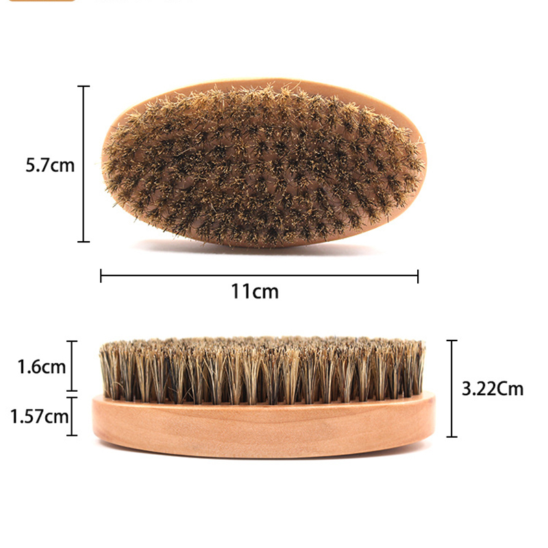 Natural Boar Bristle Beard Bru - Bamboo Hair Brush ulasan dan harga