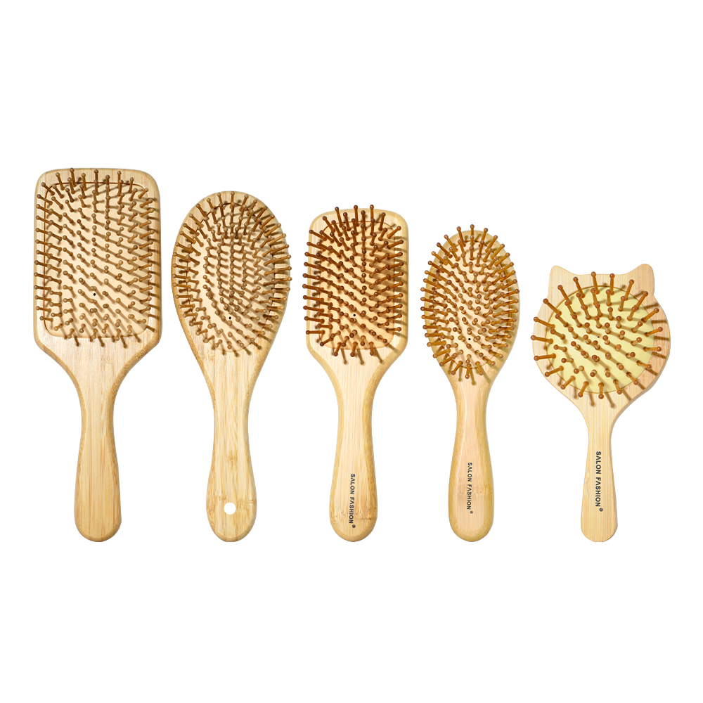 Cute Cat Wooden Comb Bamboo Ma - Bamboo Hair Brush ulasan dan harga
