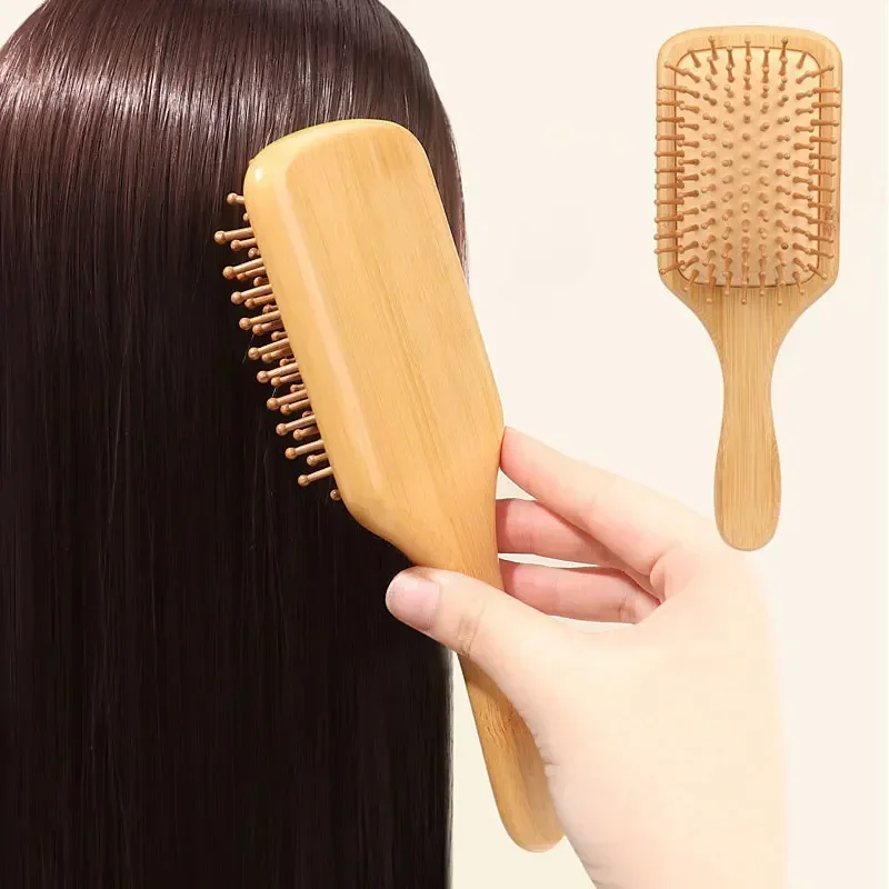 Premium Wooden Bamboo Scalp Ma - Bamboo Hair Brush ulasan dan harga