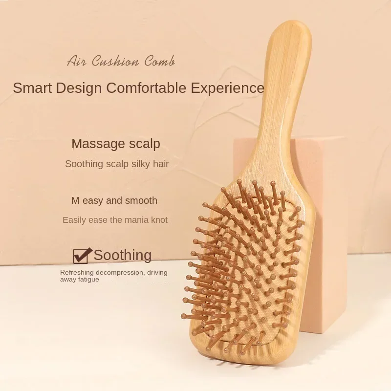 Premium Wooden Bamboo Scalp Ma - Bamboo Hair Brush ulasan dan harga