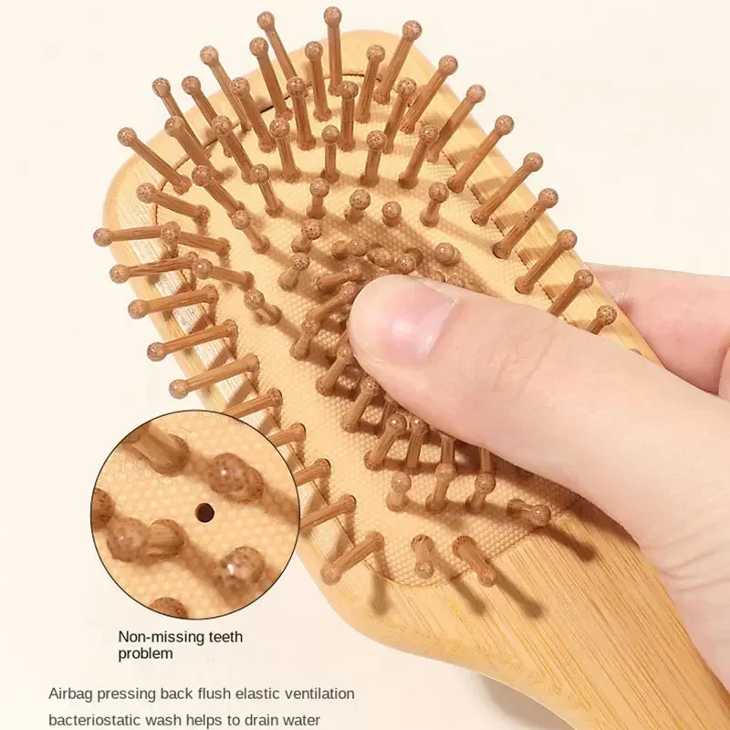 Premium Wooden Bamboo Scalp Ma - Bamboo Hair Brush ulasan dan harga