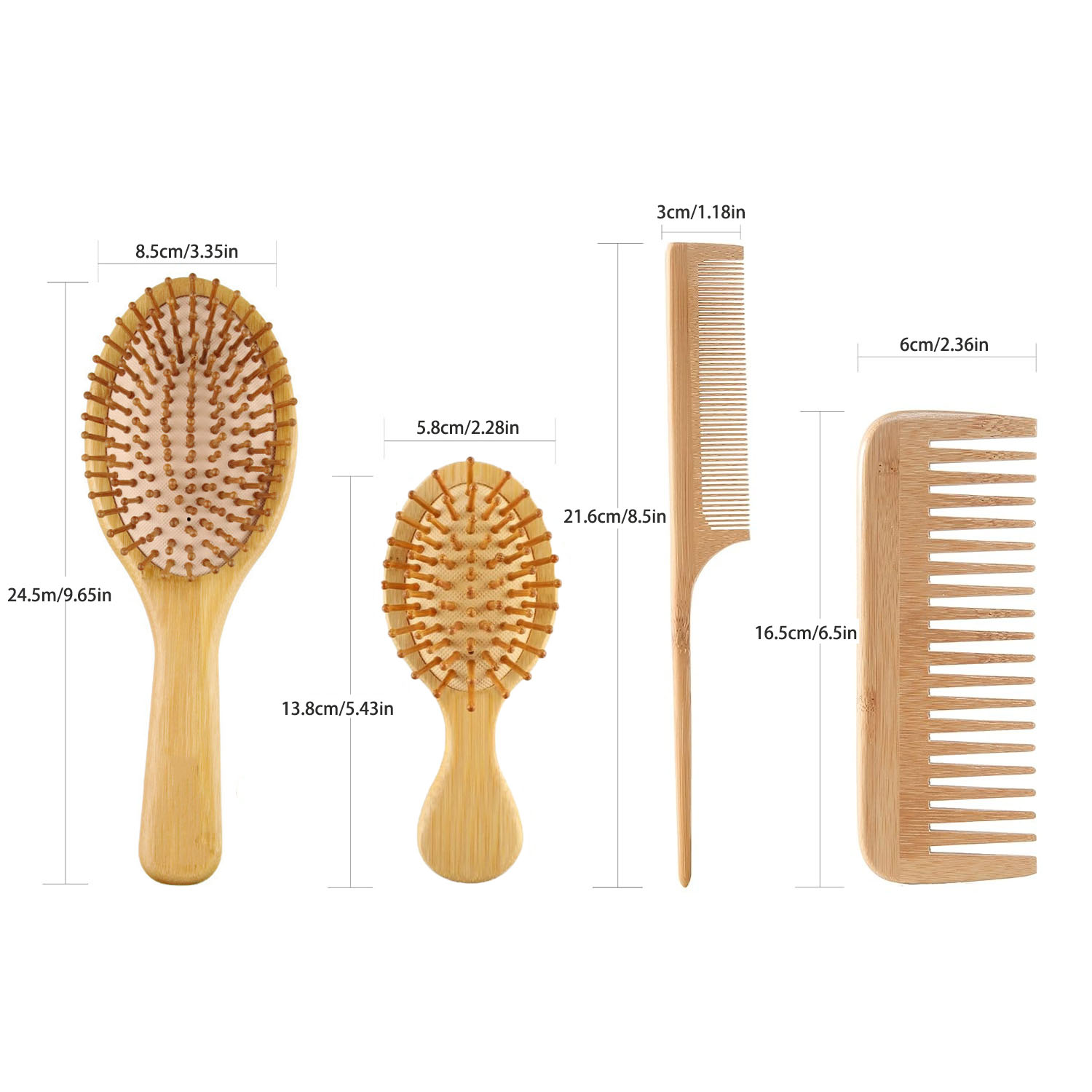 Bamboo Hair Brush Comb Set for - Bamboo Hair Brush ulasan dan harga