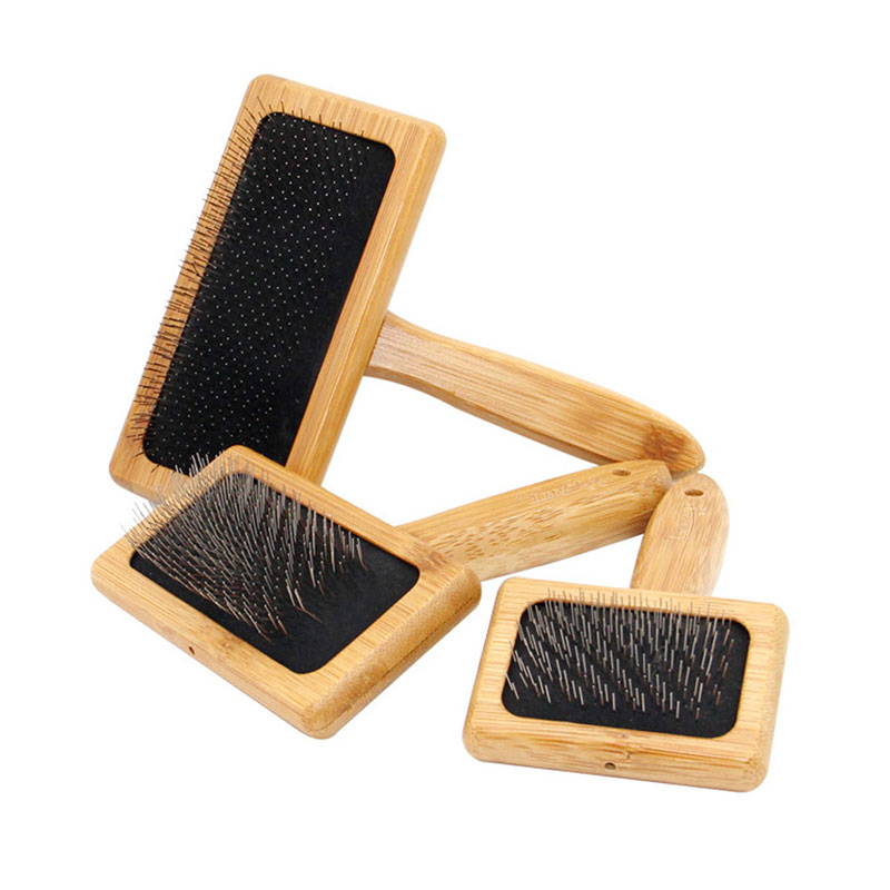 Pet Dog Brush Bamboo Comb Shed - Bamboo Hair Brush ulasan dan harga
