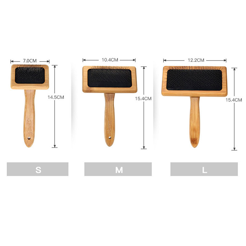 Pet Dog Brush Bamboo Comb Shed - Bamboo Hair Brush ulasan dan harga