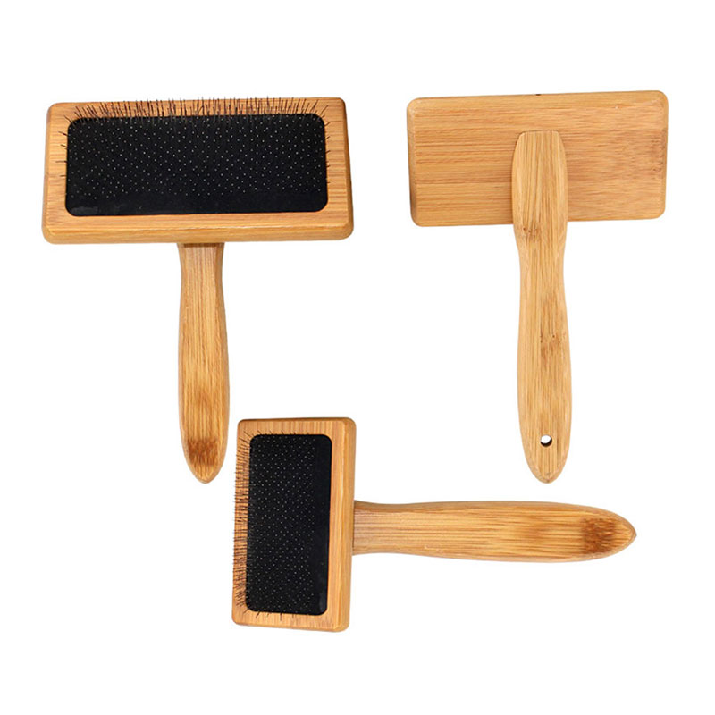 Pet Dog Brush Bamboo Comb Shed - Bamboo Hair Brush ulasan dan harga