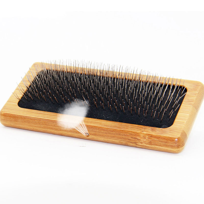 Pet Dog Brush Bamboo Comb Shed - Bamboo Hair Brush ulasan dan harga